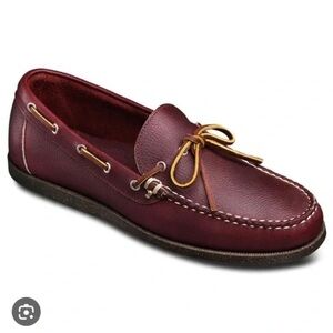 Allen Edmonds Northland Burgundy Moc Boat Handmade Slip on Dress Shoes Size 11.5